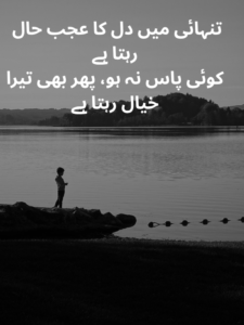 Tanhai Poetry In Urdu Text